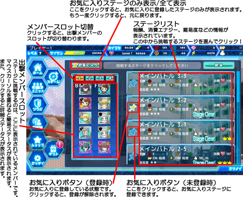 ステージリスト